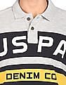 U.S. Polo Assn. Denim Co. Brand Print Colour Block Polo Shirt