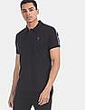 U.S. Polo Assn. Black Brand Taping Patterned Knit Polo Shirt