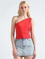 Tommy Hilfiger One Shoulder Stretch Crop Top
