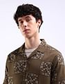 Flying Machine Cuban Collar Holiday Shirt