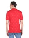AD by Arvind Cotton Geometrical Print Polo Shirt