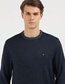 Tommy Hilfiger Pima Organic Cotton Cash 2 Tone Sweater