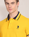 U.S. Polo Assn. Striped Collar Slim Fit Polo Shirt