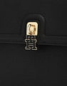 Tommy Hilfiger Textured Beige Polyester Sling Bag