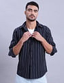Tommy Hilfiger Striped Regular Fit Plain Woven Shirt