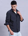 Tommy Hilfiger Striped Regular Fit Plain Woven Shirt
