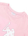 U.S. Polo Assn. Kids Girls Stud Detailed Relaxed Fit T-Shirt