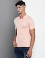 Calvin Klein Solid Cotton Curved Logo Polo Shirt