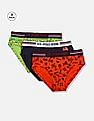 USPA Innerwear Mid Rise Cotton Spandex IKBB Briefs - Pack Of 3