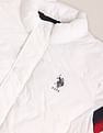 U.S. Polo Assn. High Neck Horizontal Stripe Padded Jacket