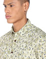 Flying Machine Abstract Print Cotton Shirt