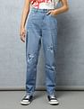 Flying Machine Women High Rise Mom Fit Jeans