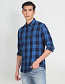 U.S. Polo Assn. Denim Co. Cotton Plaid Check Twill Casual Shirt