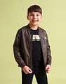 U.S. Polo Assn. Kids Stand Neck Solid Casual Jacket