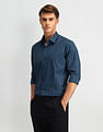 Arrow Vertical Striped Manhattan Slim Fit Shirt