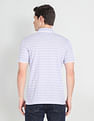 Arrow Mercerised Cotton Horizontal Stripe Polo Shirt