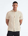 Flying Machine 30's Slub Striped Shirt