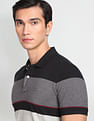 Arrow Sports Horizontal Stripe Cotton Polo Shirt