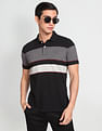 Arrow Sports Horizontal Stripe Cotton Polo Shirt