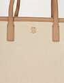 Tommy Hilfiger Solid Brown Polyester Tote Bag