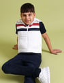 U.S. Polo Assn. Kids Sleeveless Horizontal Stripe Puffer Jacket