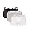 Calvin Klein Underwear Men Assorted Branded Waist Mid Rise Trunks - Pack Of 3