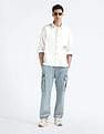 Flying Machine Spread Collar Denim Shirt
