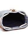 Tommy Hilfiger Striped Blue Cotton Sling Bag