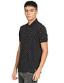 Flying Machine Abstract Print Pique Polo Shirt