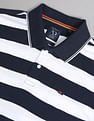 AD by Arvind Horizontal Stripe Moistex Finish Polo Shirt