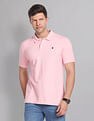 AD by Arvind Cotton Solid Polo Shirt