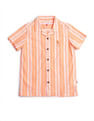 U.S. Polo Assn. Kids Boys Vertical Striped Cuban Shirt
