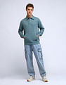 Flying Machine Brand Embossed Relaxed Fit Sweatshirt