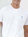 USPA Innerwear Crew Neck Solid Cotton I633 T-Shirt - Pack Of 2