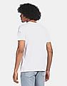 Aeropostale Men Off White Brand Print Cotton T-Shirt