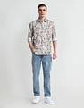 Arrow Sport Floral Print Satin Shirt