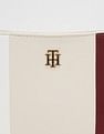Tommy Hilfiger Striped Beige Pu Shoulder Bag