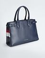 U.S. Polo Assn. Women Brand Stripe Structured Handbag