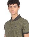 AD by Arvind Cotton Floral Printed Polo Shirt