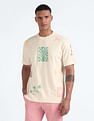 Flying Machine Abstract Print Oversized T-Shirt