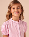 U.S. Polo Assn. Kids Girls Embroidered Fit & Flare Dress