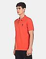 U.S. Polo Assn. Ribbed Collar Cotton Solid Pique Polo Shirt