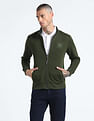 Flying Machine High Neck Solid Sweatshirt