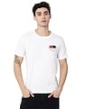 AD by Arvind Crew Neck Solid Cotton T-Shirt
