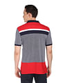 AD by Arvind Cotton Horizontal Stripe Polo Shirt