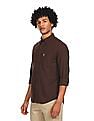 U.S. Polo Assn. Spread Collar Solid Casual Shirt