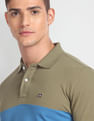 Arrow Sports Panelled Colour Block Polo Shirt