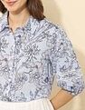 U.S. Polo Assn. Women Floral Printed Dobby Shirt