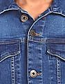 Flying Machine Spread Collar Denim Wash Jacket
