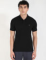 Calvin Klein Jeans Solid Regular-Fit Cotton Polo T-Shirt